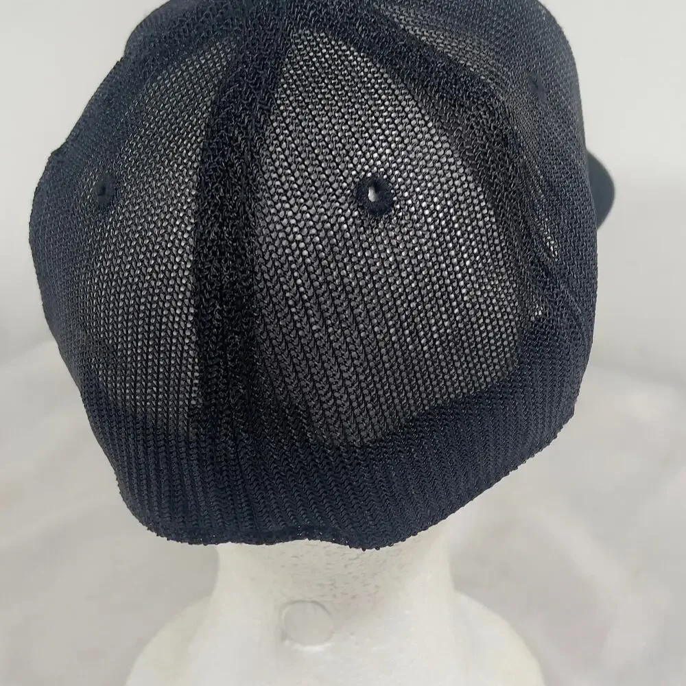 Hole in the Wall Black Flexible Fit L/XL Cap Embroidered White Logo OTTO Trucker